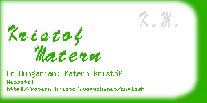 kristof matern business card
